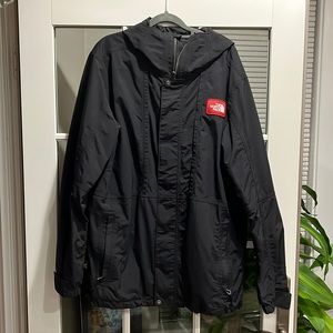 Hooded north face shell mens